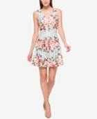 Jessica Simpson Floral-print Scuba Fit & Flare Dress