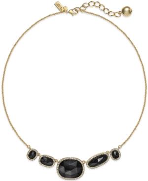 Kate Spade New York 12k Gold-plated Pave Stone Frontal Necklace