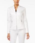 Tahari Asl Inverted Notched-collar Blazer