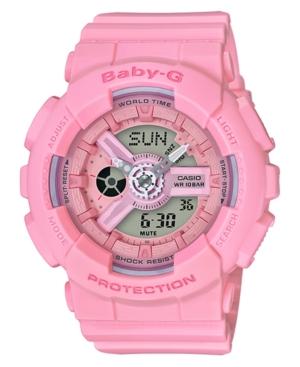 Baby-g Women's Analog-digital Pink Resin Strap Watch 44mm