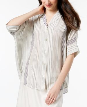 Eileen Fisher Silk Striped Oversized Shirt, Regular & Petite