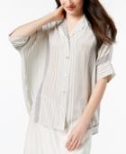 Eileen Fisher Silk Striped Oversized Shirt, Regular & Petite