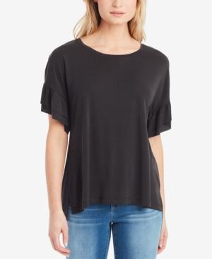 Jessica Simpson Olympia Ruffled-sleeve T-shirt