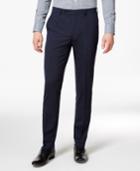 Bar Iii Men's Extra-slim Fit Stretch Wrinkle-resistant Blue/black Check Suit Pants, Only At Macy's