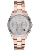 Dkny Women's Chronograph Parsons Rose Gold-tone Stainless Steel Bracelet Watch 38mm Ny2453