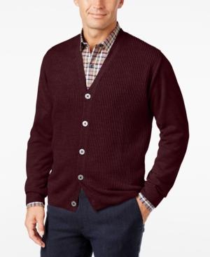 Weatherproof Vintage Men's Big And Tall Textured Cardigan