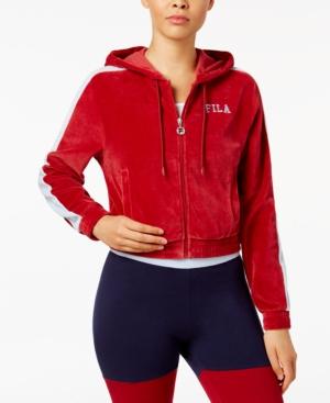 Fila Carly Velour Zip Hoodie