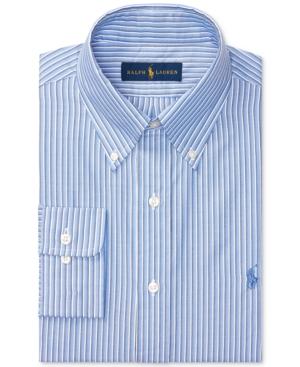 Polo Ralph Lauren Men's Regular Fit Blue Multi-striped Oxford Dress Shirt