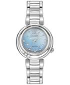 Citizen Women's Eco-drive L Series Sunrise Diamond Accent Stainless Steel Bracelet Watch 29mm Em0320-59d