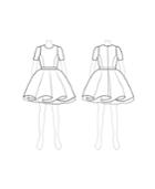 Fame And Partners Printed Closed-back Fit & Flare Dress