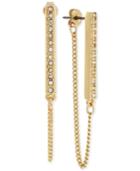 Bcbgeneration Pave Stick And Chain Front And Back Earrings