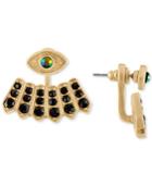 Rachel Rachel Roy Gold-tone Crystal Evil Eye Jacket Earrings