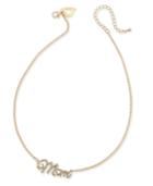 Thalia Sodi Gold-tone Pave Mom Scripted Pendant Necklace, Only At Macy's