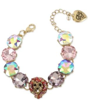 Betsey Johnson Gold-tone & Mixed Stone Lion Bracelet