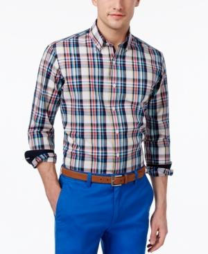 Club Room Men's Cotton Plaid Shirt, Only At Macy's