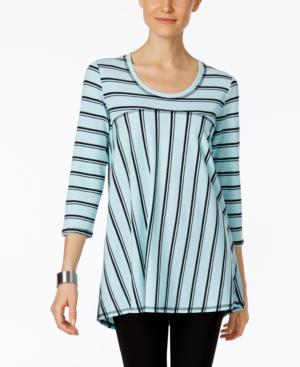 Ny Collection Ribbed-knit Swing Top