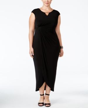 Connected Plus Size Tulip-hem Gown