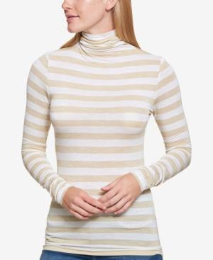 Tommy Hilfiger Metallic-striped Sweater, Created For Macy's