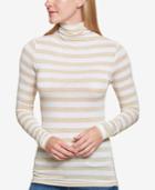 Tommy Hilfiger Metallic-striped Sweater, Created For Macy's