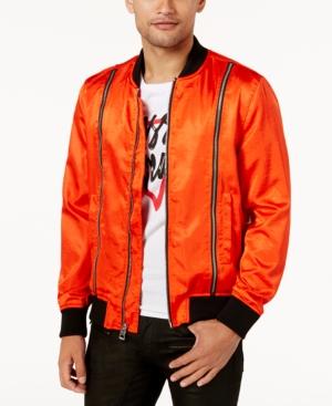 Guess Men's Irvine Satin Double Zip Jacket
