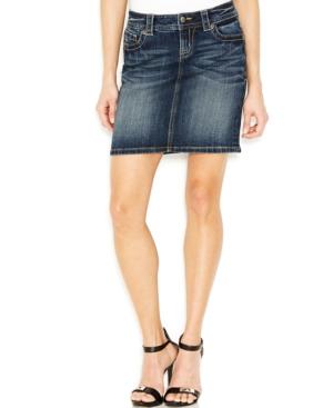 Miss Me Flap-pocket Denim Skirt