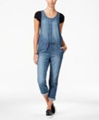 Volcom Juniors' Painterly Chambray Jumpsuit