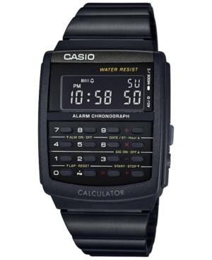 Casio Men's Digital Calculator Vintage Black Resin Bracelet Watch 35x35mm Ca506b-1avt