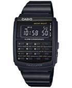 Casio Men's Digital Calculator Vintage Black Resin Bracelet Watch 35x35mm Ca506b-1avt