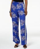 Ny Collection Printed Striped Wide-leg Pants