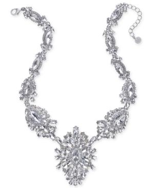 Charter Club Silver-tone Crystal Statement Necklace, Created For Macy's