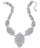 Charter Club Silver-tone Crystal Statement Necklace, Created For Macy's