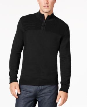 Alfani Men's Quarter-zip Knit Sweater, Created For Macy's
