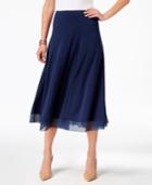 Jm Collection Mesh-hem A-line Skirt, Created For Macy's