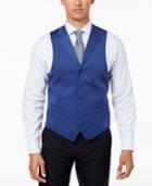 Sean John Men's Classic-fit New Blue Solid Suit Vest