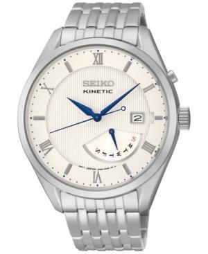 Seiko Men's Kinetic Retrograde Stainless Steel Bracelet Watch 42mm Srn055