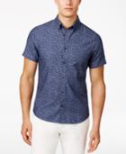 Tommy Hilfiger Men's Slim-fit Chambray Floral Shirt
