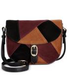 Emma Fox Filmore Patchwork Suede Saddle Bag