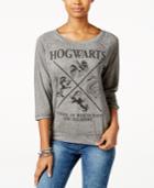 Juniors' Hogwarts Graphic Raglan-sleeve Top
