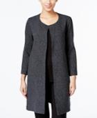 Eileen Fisher Wool-blend Round-neck Jacket