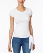 Inc International Concepts Petite Tie-hem Sweater, Only At Macy's