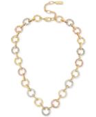 Kenneth Cole New York Tri-tone Pave Link Collar Necklace