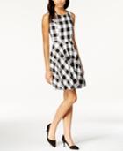 Maison Jules Gingham Fit & Flare Dress, Only At Macy's