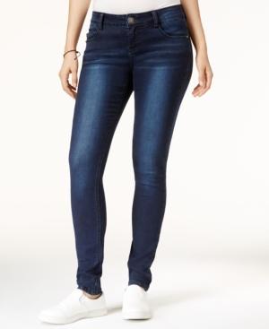 Rampage Juniors' Sophie Lace Up Super Skinny Jeans