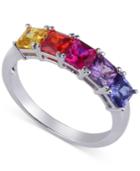 Giani Bernini Multi-color Cubic Zirconia Five-stone Ring In Sterling Silver, Only At Macy's