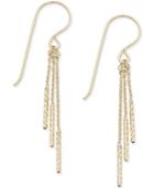 Triple-rod Drop Earrings In 10k Gold