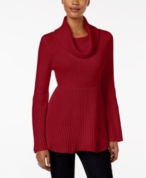 Style & Co. Ribbed Cowl-neck Sweater, Only At Macy's