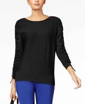 Alfani Drawstring Tie-sleeve Sweater, Created For Macy's