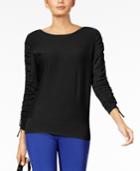 Alfani Drawstring Tie-sleeve Sweater, Created For Macy's