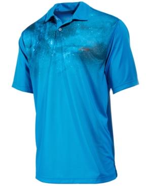 Greg Norman For Tasso Elba Men's Galaxy-print Performance Polo, Only At Macy's