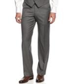 Alfani Mid-grey Stepweave Slim-fit Pants